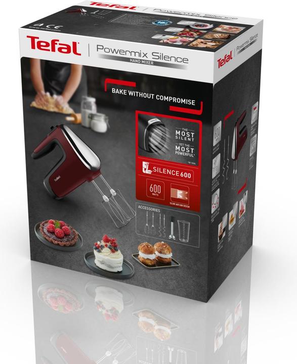 Image du produit Tefal Powermix Silence HT652538 Mixer Mixeur manuel Rouge (500 W)