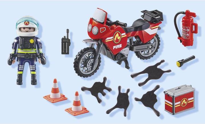 Produktbild Playmobil Feuerwehrmotorrad am Unfallort (71466, Playmobil Action Heroes)