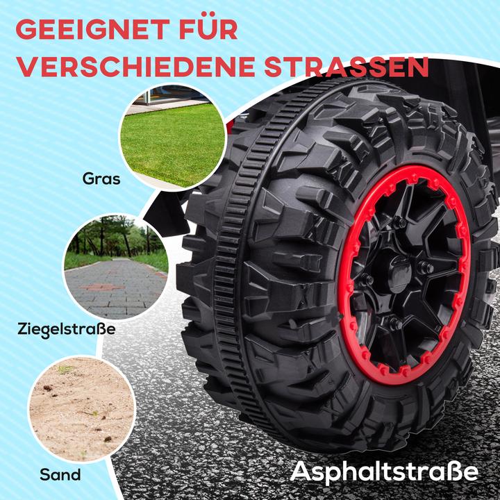 Produktbild Homcom Elektro-Quad Kunststoff, Metall Schwarz+Rot (12 V)