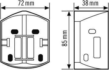 Image du produit Esylux Détecteur de mouvement RC socle d'angle pour les angles intérieurs et extérieurs
