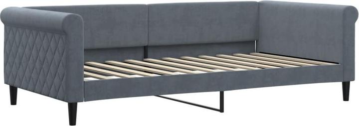 Immagine prodotto VidaXL Tagesbett Ausziehbett Sofabett Gästebett Dunkelgrau 100x200cm Samt (Divano letto)