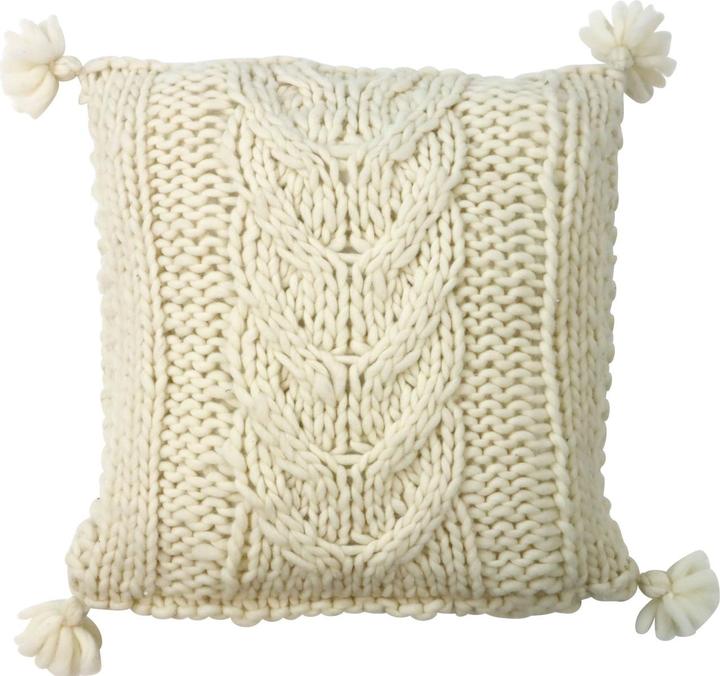 Produktbild Hoff Interieur Chalet creme Strickkissenhülle 45x45cm (1 Stück) (45 x 45 cm)