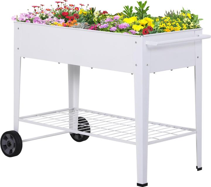 Image du produit Outsunny Mobiler Pflanzenwagen mit Stauraum