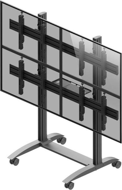 Actual product image edbak VWTA2257-L mobile video wall for 4 monitors, 50-57 inch (57", 220 kg)