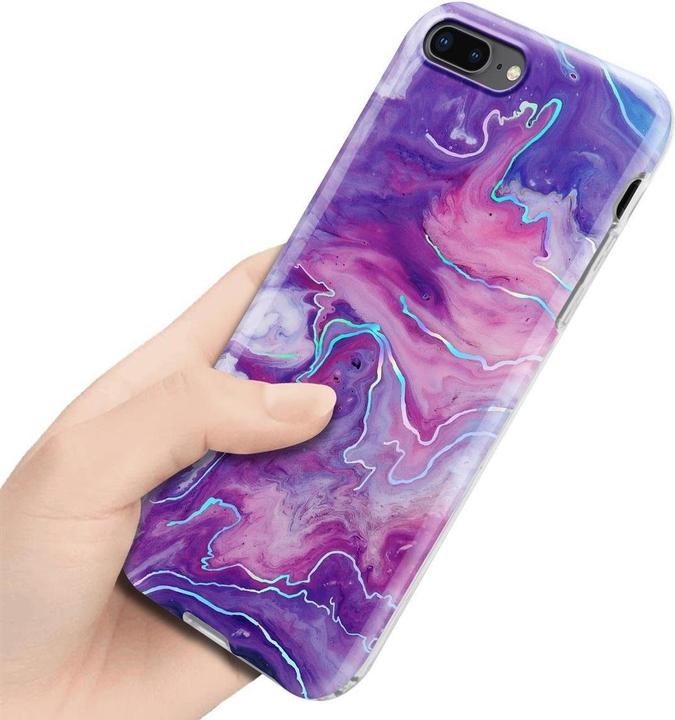 Produktbild Cadorabo IMD TPU Bunter Marmor Cover (Apple iPhone 7 Plus, Apple iPhone 7s Plus, Apple iPhone 8 Plus)