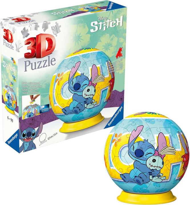Image du produit Ravensburger 3D Puzzle 11596 - Puzzle-Ball Disney Stitch - Puzzle-Ball pour adultes et enfants à partir de (72 pièces)