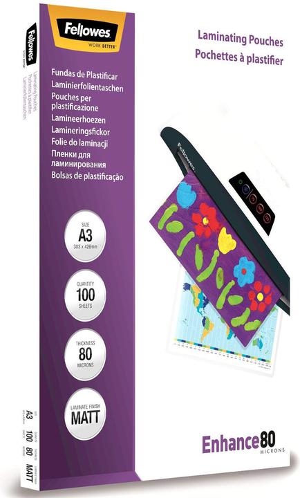 Actual product image Fellowes Enhance 80 (A3, 100 Piece, 80 µm)