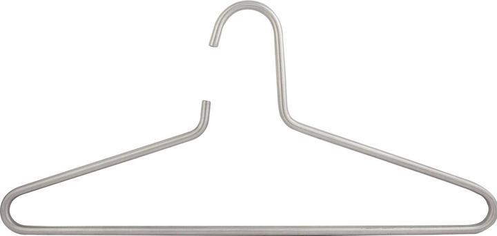 Coat hanger Petet rigid, with trouser bar, untreated stainless steel (1 x)