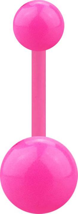 Produktbild Star Piercing Banane pink mit zwei Kugeln (Acryl, ohne Messing)