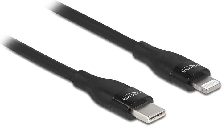 Delock USB-Kabel USB C - Lightning 0.5 m, Schwarz (0.50 m, USB 2.0)
