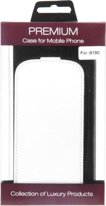 Actual product image OEM Slim leather Flip Case Galaxy S3 mini - White (Samsung Galaxy S3 Mini)