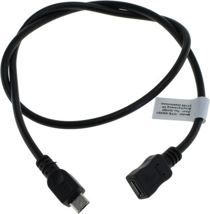 Produktbild König Design Datenkabel Micro USB Verlängerungskabel Ladekabel 5 Adrig. 0,5m Schwarz (0.50 m)