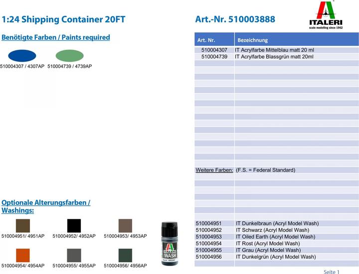 Produktbild Italeri 20' Container