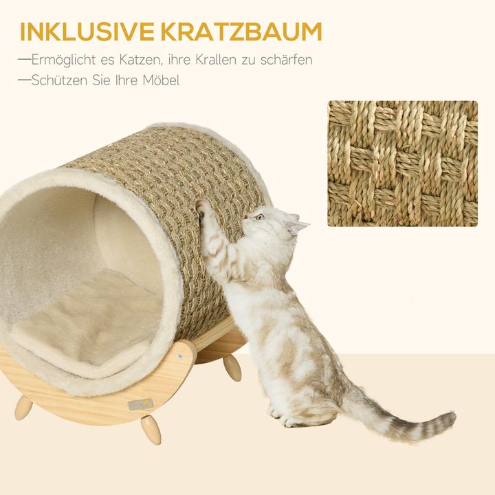 Image du produit PawHut Maison pour chat avec coussin (Chat)