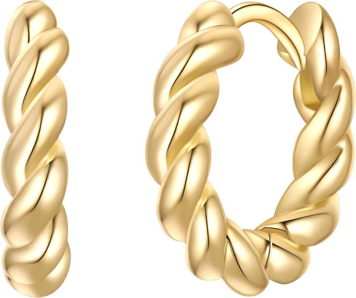 Actual product image Yokoamii Ladies hoop earrings brass - 36464 (Brass)