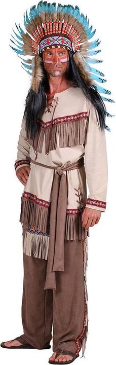 Immagine prodotto Thetru Costume da uomo indiano con piuma bianca (XL)