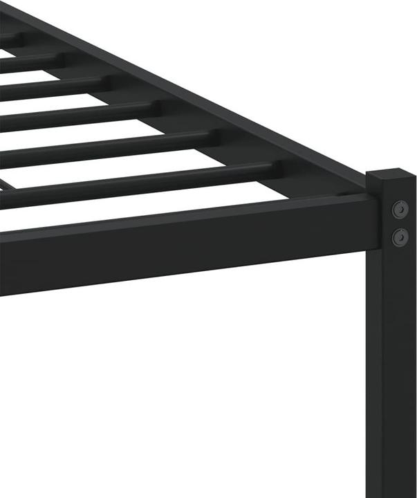 Produktbild VidaXL Bettgestell mit Kopfteil Metallbett Bett Doppelbett Braun Eiche 180x200cm (180 x 200 cm)