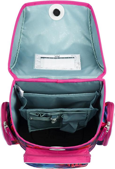 Actual product image Baagl 5-teiliges Schulranzen-Set - Flamingo - inkl. Turnbeutel, Federmäppchen, Heftbox und Brotdose