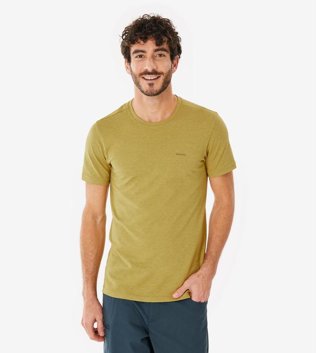 Quechua Wandershirt Herren kurzarm - NH500 Fresh khaki