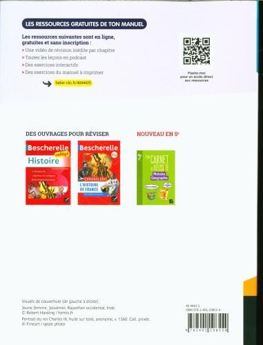 Nährwerte und Zutaten Histoire géographie, EMC 5e, cycle 4 : programmes EMC 2024 (Französisch, Collectif, 2024)