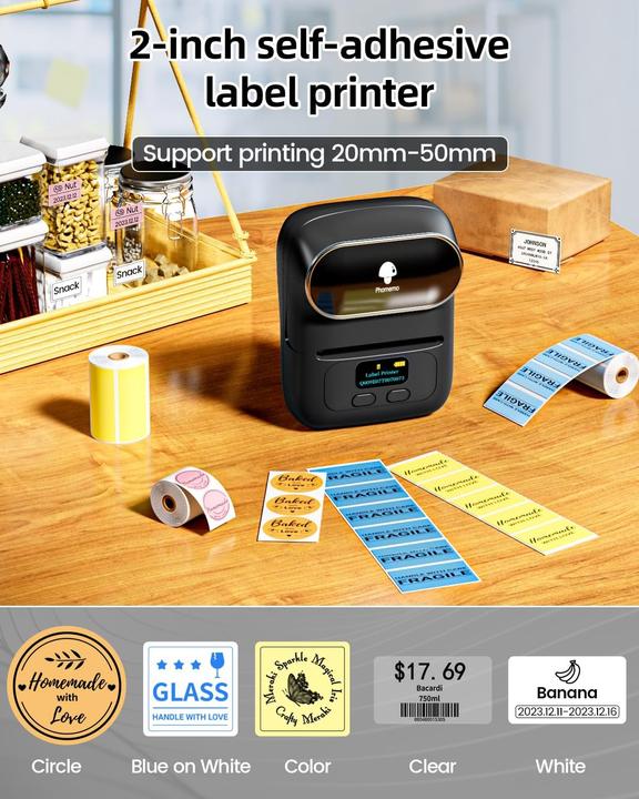 Produktbild Phomemo M110 mit 3 Rollen BLA (203 dpi)