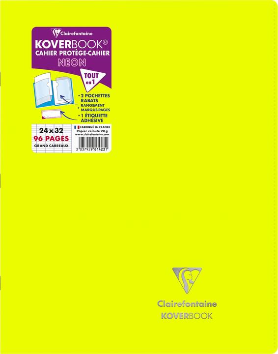 Actual product image Clairefontaine Koverbook (24 x 33 cm, Checked, Soft cover)