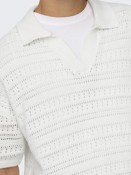 Actual product image Only & Sons Onsgrayson Ds 5 Chochet Polo Knit (L)