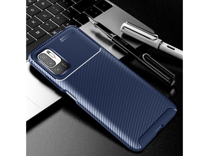 Actual product image Screenguard Xiaomi Redmi Note 10 5G Hull Carbon Design TPU Case (Xiaomi Redmi Note 10 5G)