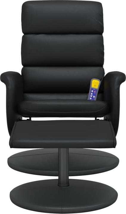 Immagine prodotto VidaXL Sedia da massaggio con poggiapiedi in similpelle nera, colore