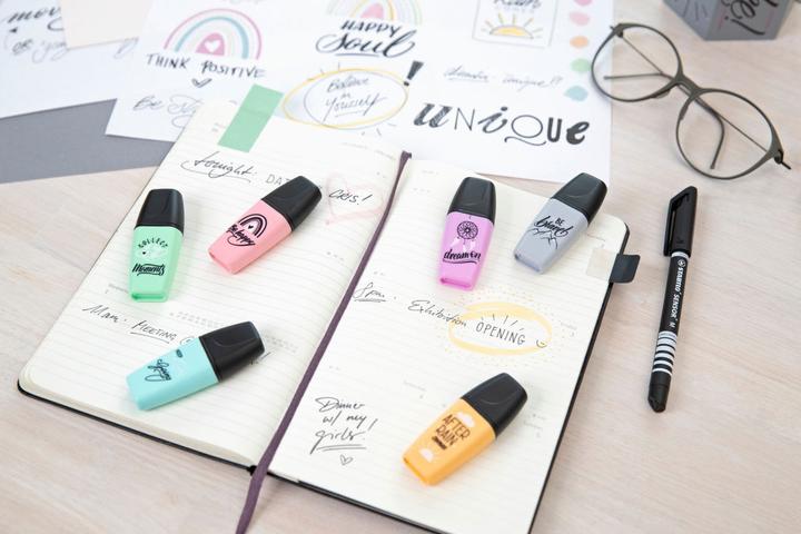 Produktbild STABILO BOSS MINI Pastellove 2.0 Textmarker (Rosa, Grau, Türkis, 5 mm, 3 x)