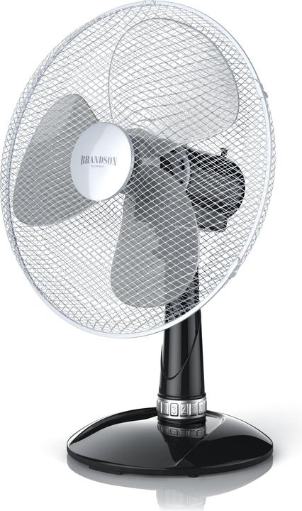 Produktbild Brandson Tischventilator, 42 cm Ø, Neigungswinkel 30°, Oszillation ca. 85°, Ventilator 50W, schwarz/silber (54 dB)
