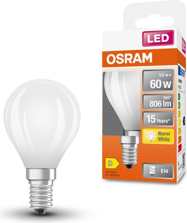 Produktbild Osram Led Retrofit Classic P (E14, 5.50 W, 806 lm, 1 x, D)