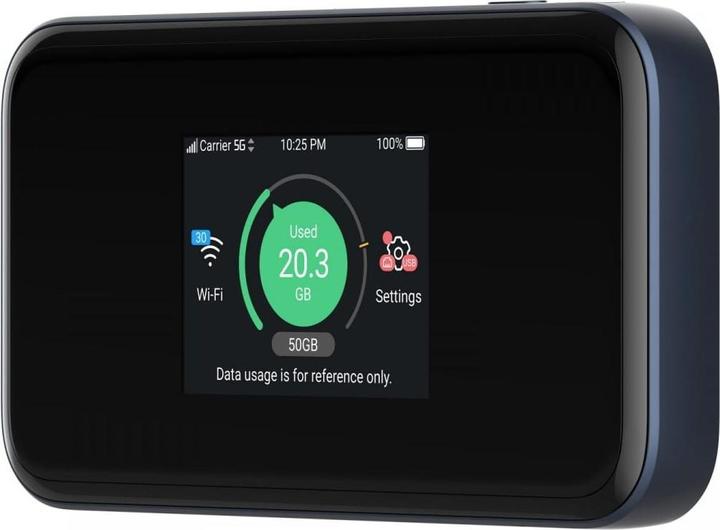 ZTE Kabelloser Router MU5001 Mobile WiFi6 3800 Mbps 5G LTE Schwarz