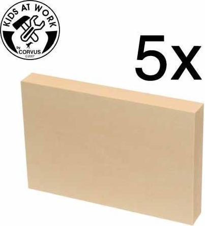 Produktbild Corvus Toys Corvus A600562 - Kids-at-Work, Schnitz-Lindenholz A6/20mm, 5er Set
