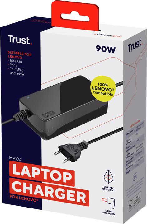 Produktbild Trust Netzteil 90 W Maxo für Lenovo Notebooks (90 W)