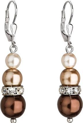 Actual product image Evolution Group Bronze bead earrings with crystals 31150.3 (L)