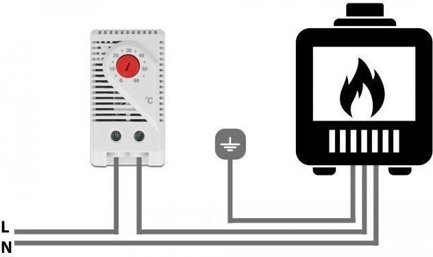 Actual product image Delock Thermostat with normally open contact for top-hat rail