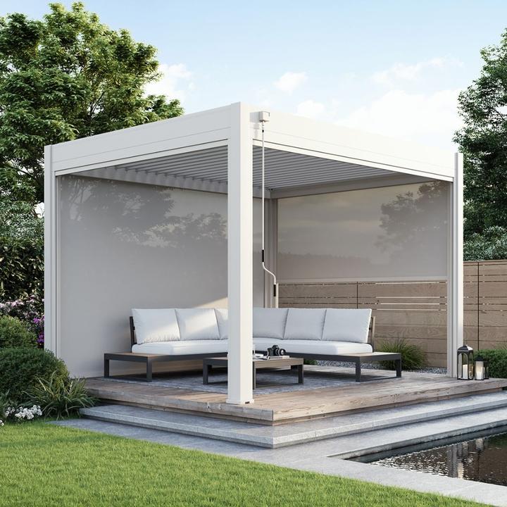 Actual product image Weide Sonnenrollo für Pergola 4.00m Sand (9 cm, 370.50 cm)