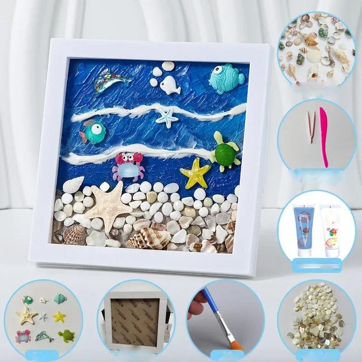 Produktbild Activity Board Handmade Diy Geschenk Fotorahmen Dekorative Malerei Mikro Landschaft 3D Dreidimensionale Textur