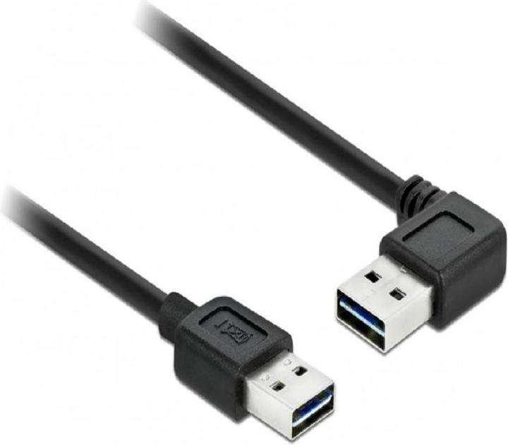 Produktbild Delock USB2.0 Easy Kabel, A-St.-A.St., gewinkelt (1 m, USB 2.0)