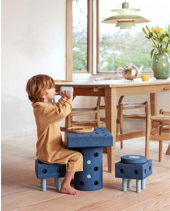 Produktbild Modu Dreamer Kit - Zachte blokken- 33 onderdelen - Open Ended speelgoed- Speelgoed 1 -2-3 jaar - Deep Blu