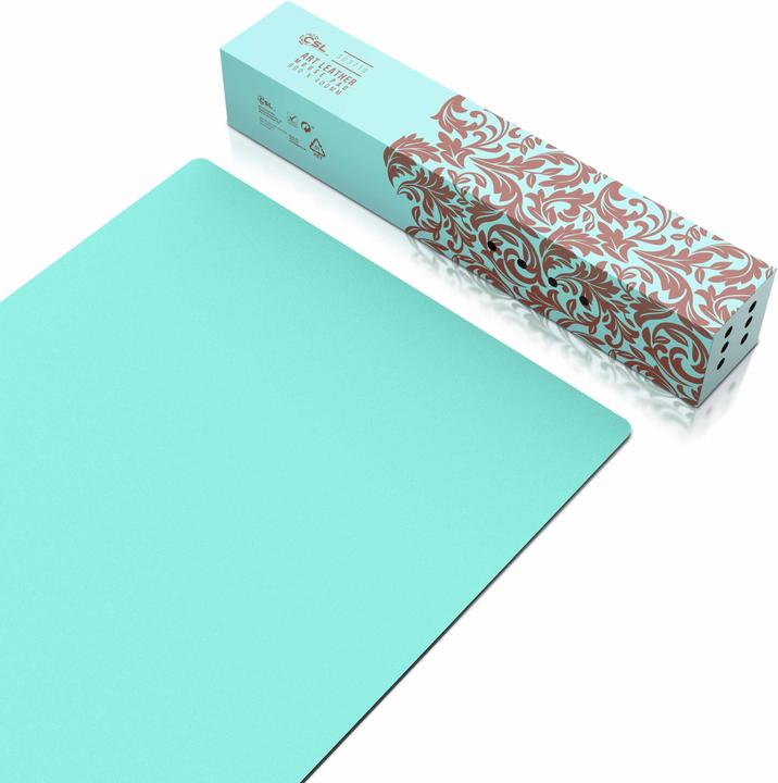 Produktbild CSL Mauspad, Mausmatte XXL, Elegante Leder Optik, Schreibtischunterlage 900 x 400 mm, mintgrün (XXL)