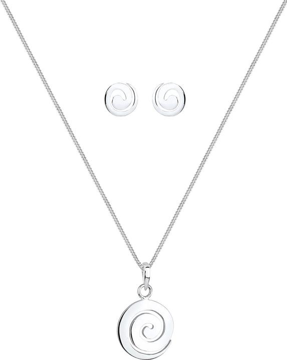Actual product image Elli Jewellery Set Spiral Round Circle 925 Sterling Silver (925 sterling silver)