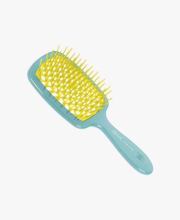 Immagine prodotto Janeke Superbrush Spazzola per parrucchieri per pettinare Turchese-Giallo