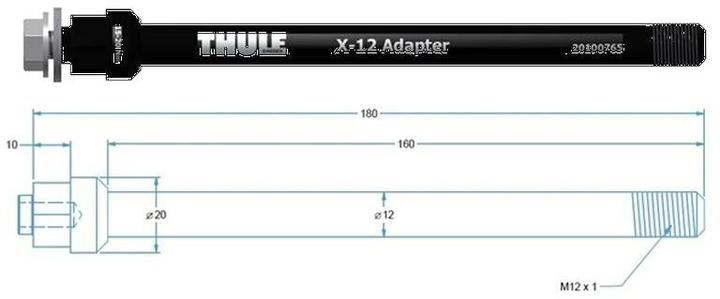 Produktbild Thule Steckachse Syntace M12 x 1.0 / 160mm