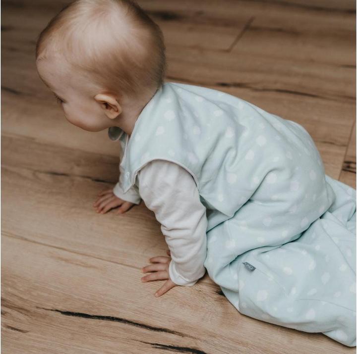 Produktbild Emma & noah Baby-Sommerschlafsack Punkte Mint 90 cm (90 cm, 1.0 TOG)