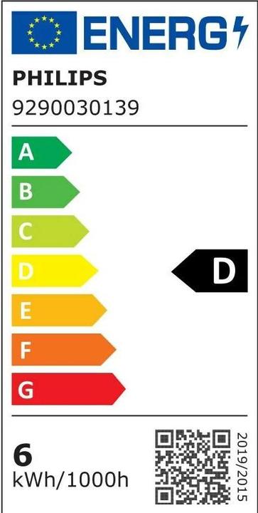 Label énergétique Philips Lampe (E14, 5.90 W, 806 lm, 1 x, D)