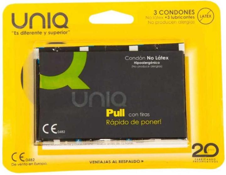Uniq Preservativi Senza Lattice Con Strisce 3 Unità (3 pz.)