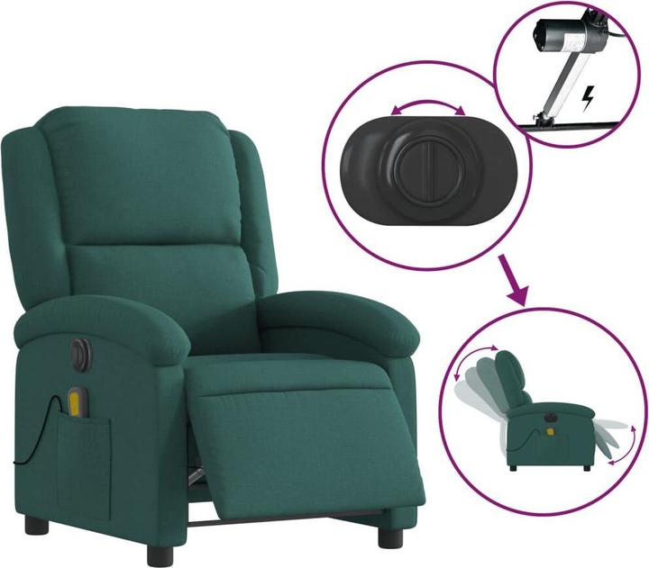 Image du produit VidaXL Fauteuil de massage électrique Tissu