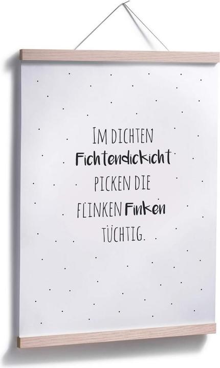 Produktbild Trenddeko Zungenbrecher - Im dichten Fichtendickicht (30 x 40 cm)